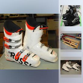 MaxSold Auction: This auction features Rossignol Ski Boots, Hespeler Goalie Stick, VHS Kids Movies, Field Hockey Sticks, Baseball Bats, Lacrosse Sticks, Kids Golf Bag, Burton Snowboard Boots, Goalie Pads, Toboggan, Converse Shoes,Figure Skates, Inline Roller Blades and much more!